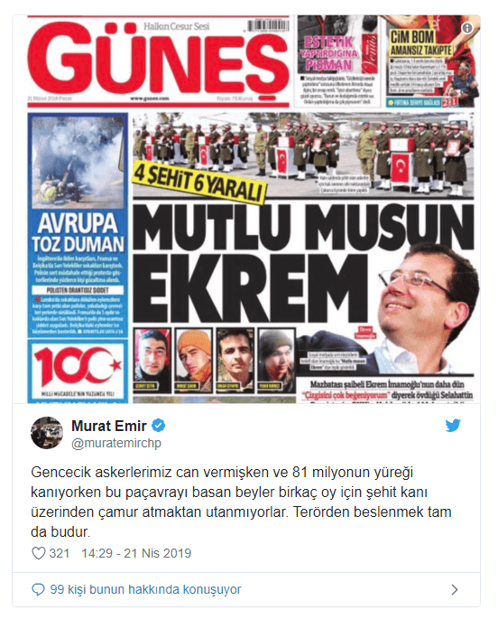 Havuz’un Güneş’i 4 askerin ölümünü İmamoğlu’na bağladı