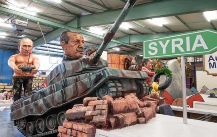 Karnavalda Erdoğan’lı geçit: Alman tankıyla Suriye’ye gidiyor ve kontrol Putin’de