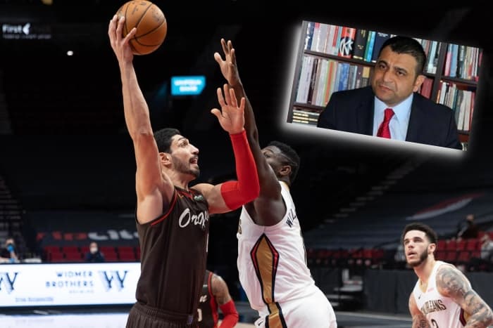 Enes Kanter double double gidiyor, galibiyeti tutsak Prof. Dr Sedat Laçiner’e adadı