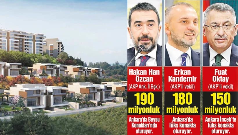 AKP’li Milletvekiller, dudak uçuklatan yaşamı: Milyonluk konaklarda lüks hayat