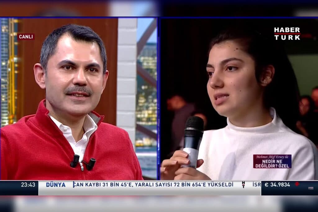 AKP’li Murat Kurum’dan Filistin sansürü: Gazze sorusu yönelten gencin mikrofonu elinden alındı