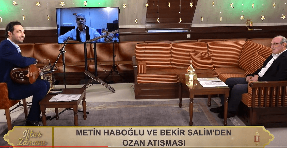 İftar Zamanı programında renkli anlar: Metin Haboğlu ve Bekir Salim canlı yayında Ozan atışması