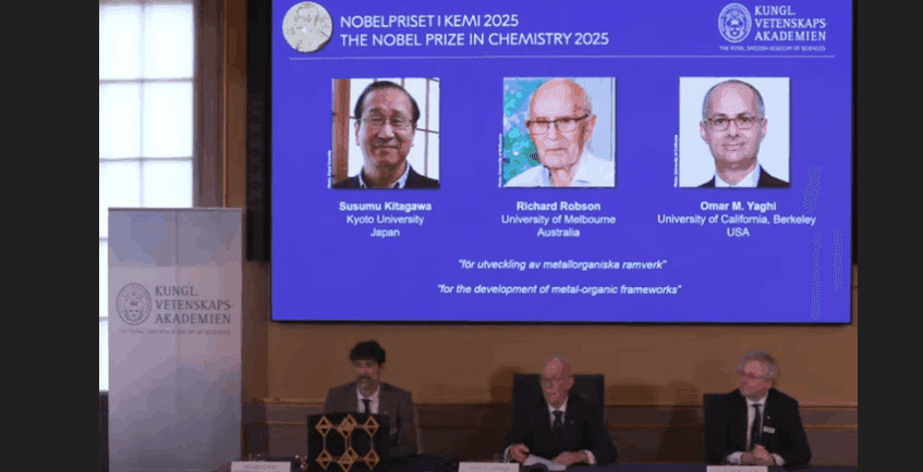 Kimya Nobeli metal-organik iskeletler üzerine çalışan üç bilim insanına verildi: Prof. Richard Robson Melbourne Üniversitesi’nden