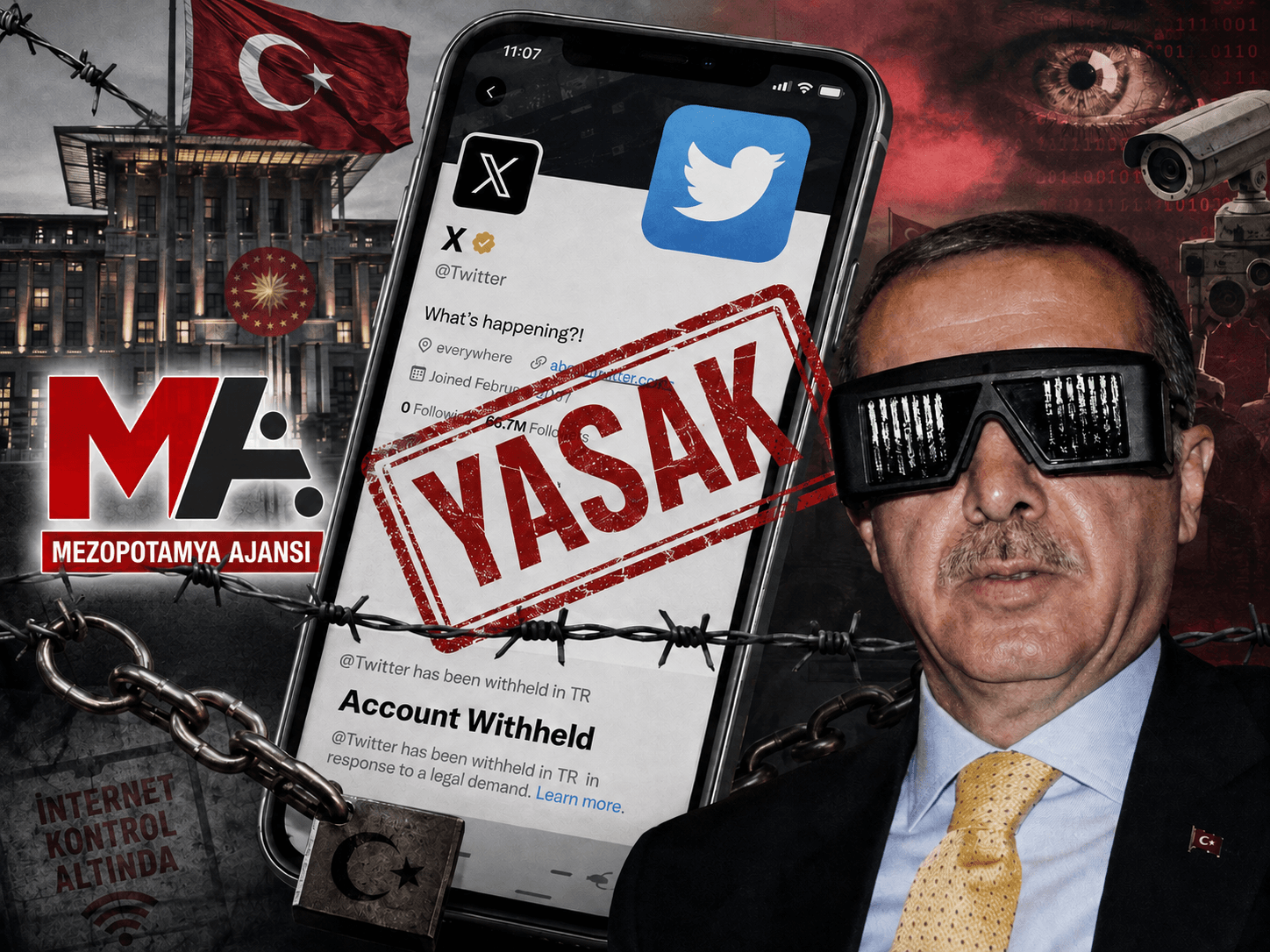 Saray rejiminden kesintisiz sansür: Ajans ve gazetecilerin hesabına erişim engeli