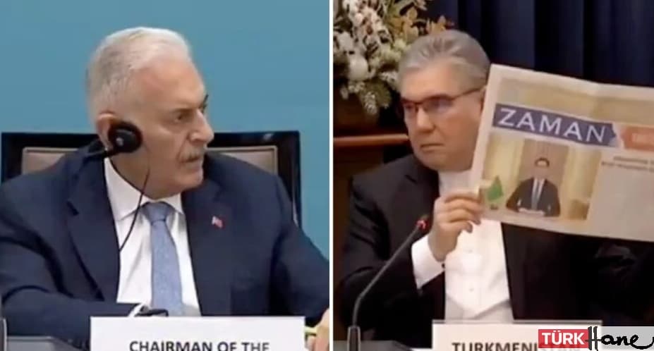 Budapeşte’de, AKP eski Başbakanı Binali Yıldırım’a ‘ZAMAN Türkmenistan Gazetesi’ sürprizi: Dondu kaldı