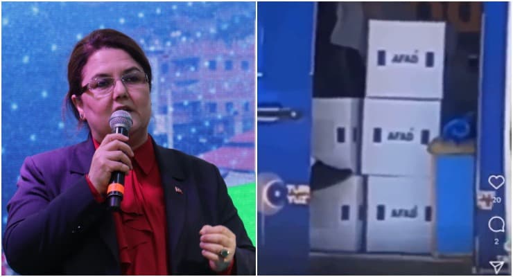 Depremzedeler için hazırlanan koliler seçim aracından çıkmıştı: AKP’li Bakan Derya Yanık kabul etti