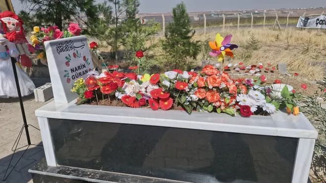 Narin Güran’ın kemikleri mezarına kondu
