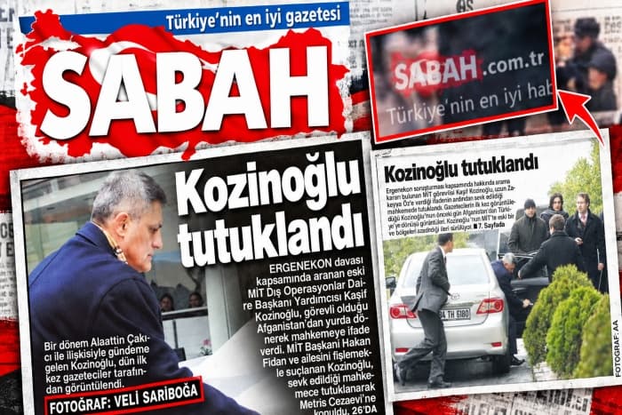 Gazetecileri hedef gösteren Havuz Gazetesi Sabah da Kozinoğlu’nu çekmiş