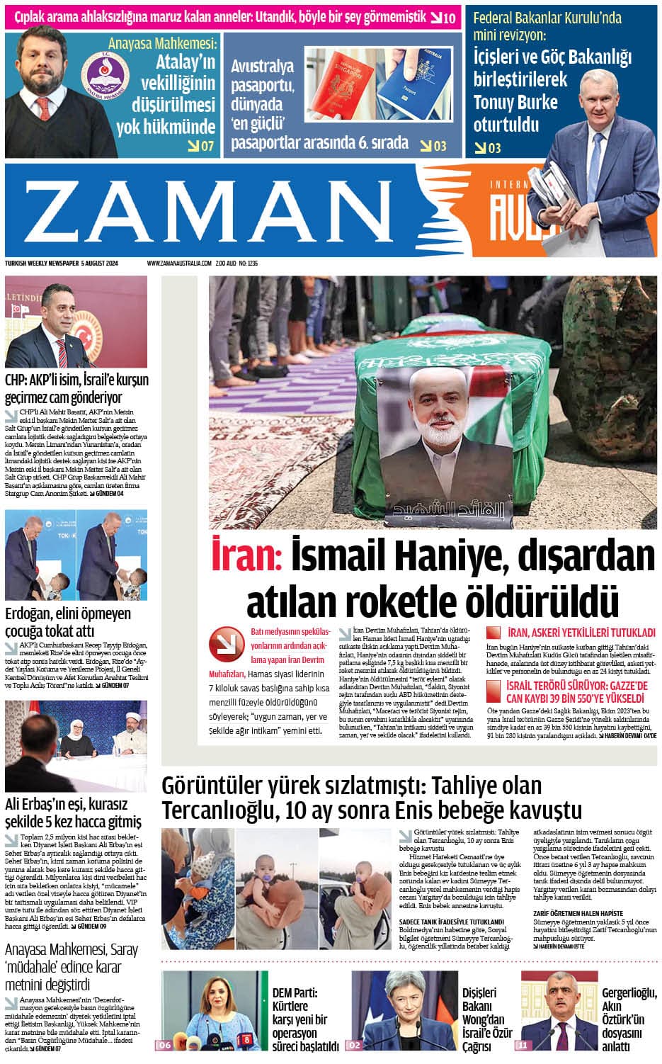 Zaman Avustralya Sayı 20 kapağı