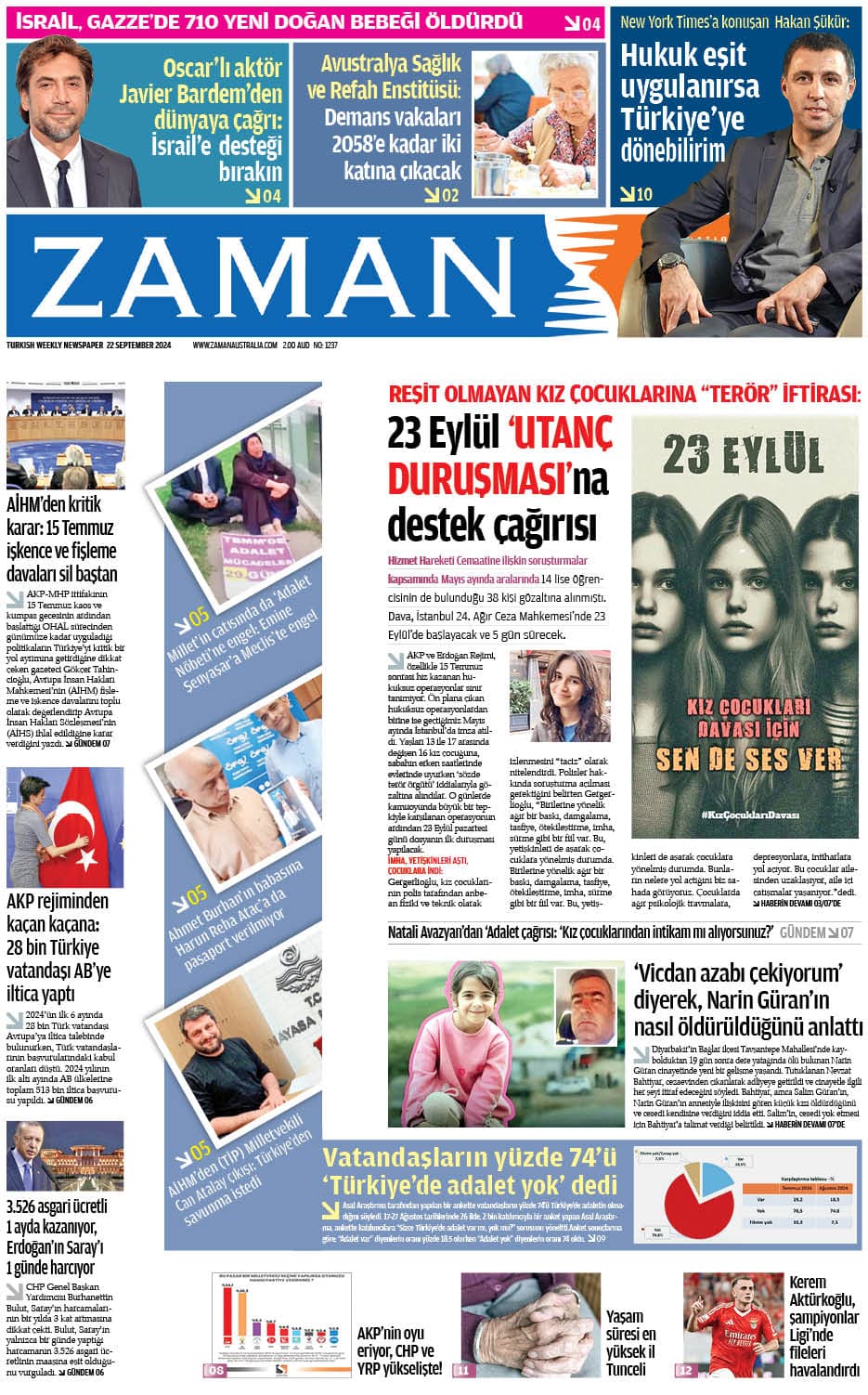 Zaman Avustralya Sayı 22 kapağı