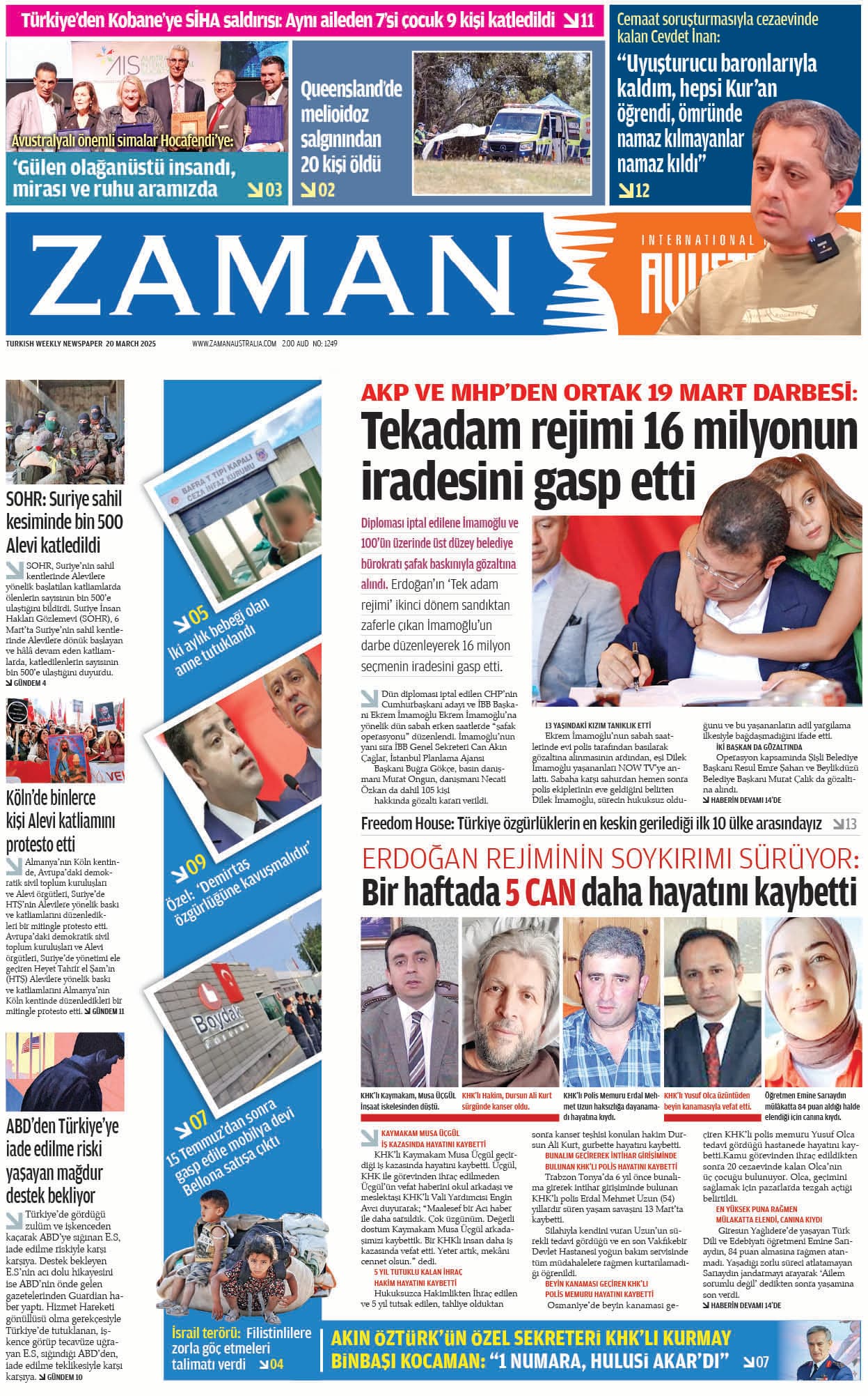 Zaman Avustralya Sayı 34 kapağı
