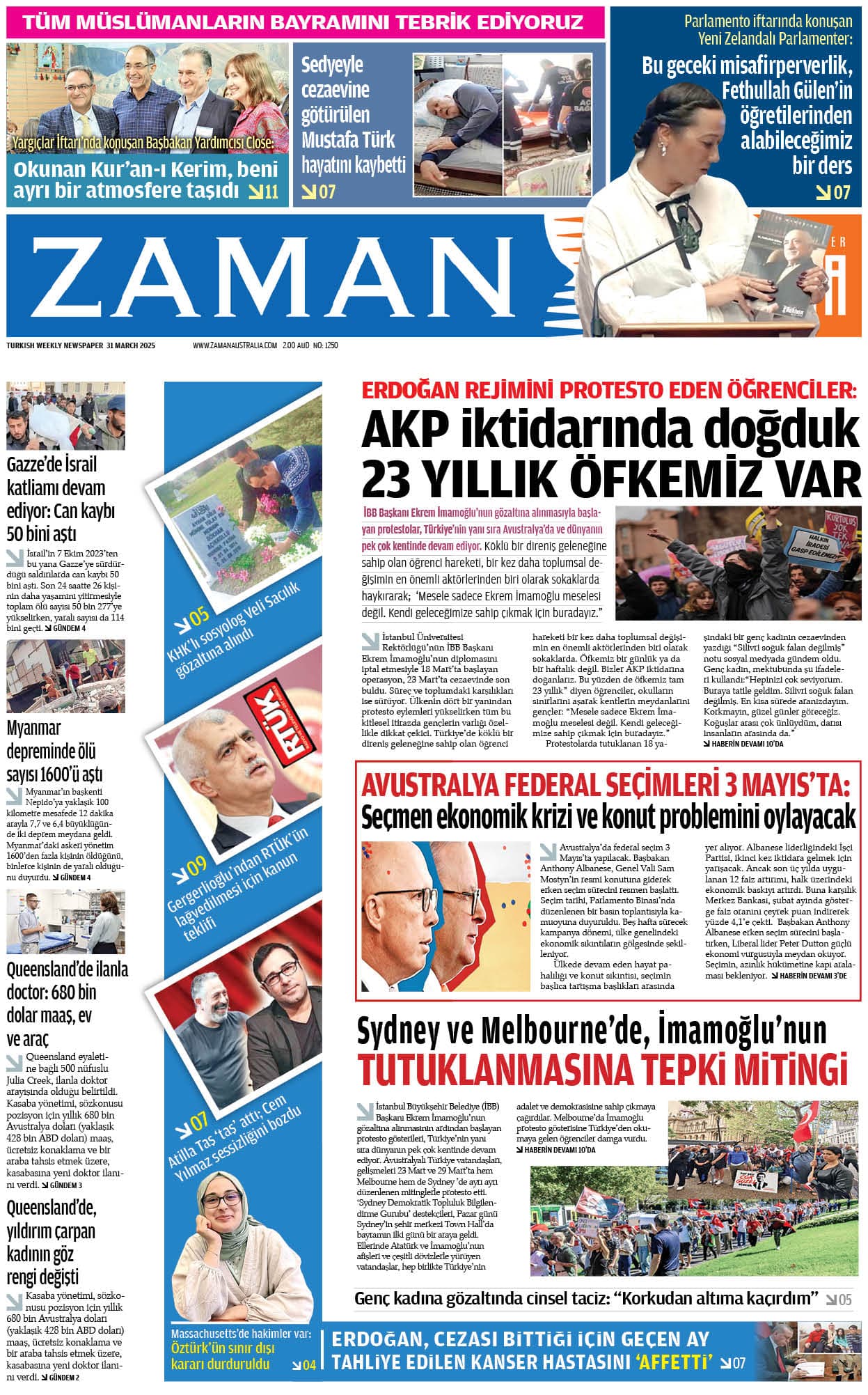 Zaman Avustralya Sayı 35 kapağı