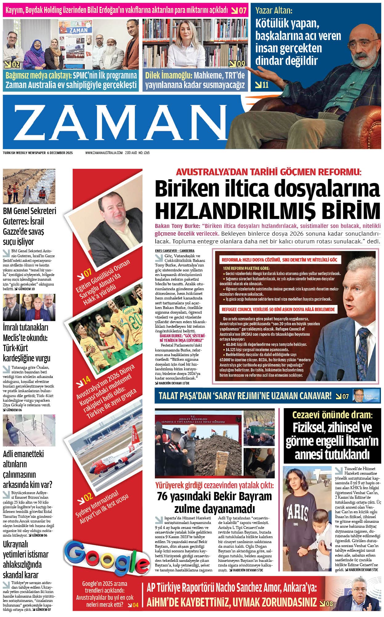 Zaman Avustralya Sayı 50 kapağı