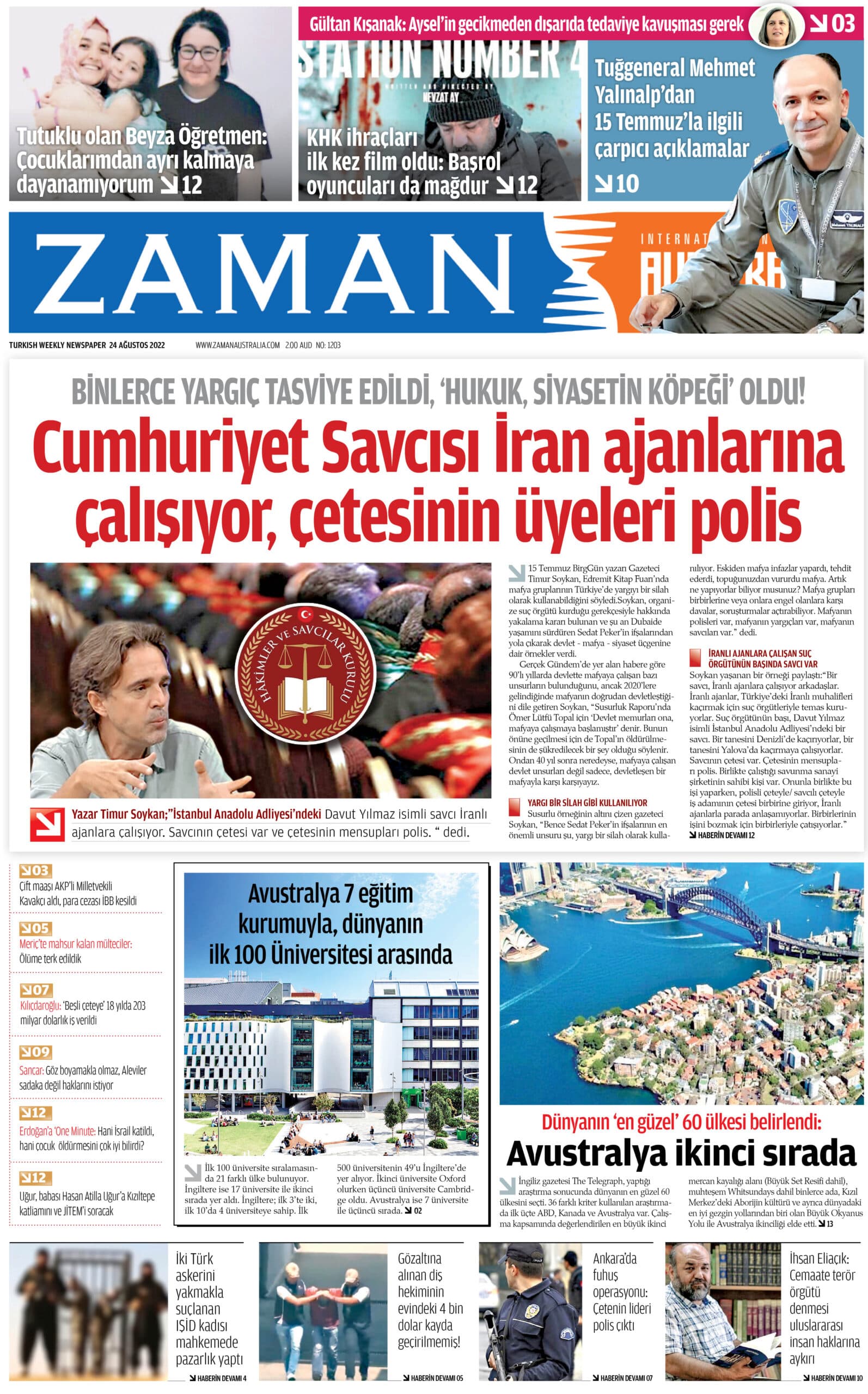 Zaman Avustralya Sayı 58 kapağı