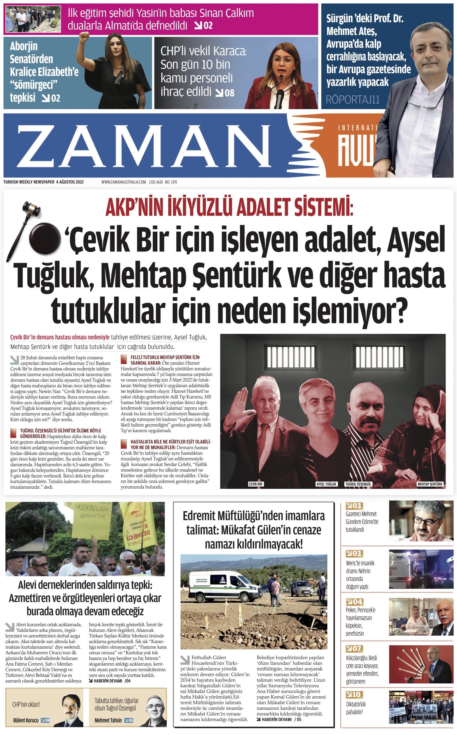 Zaman Avustralya Sayı 63 kapağı