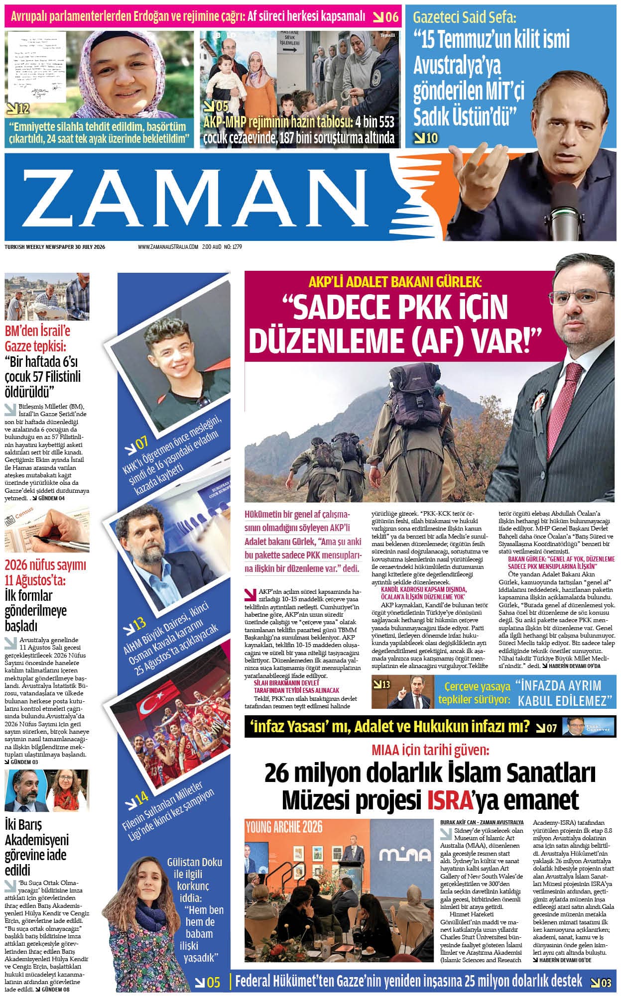 Zaman Avustralya Sayı 68 kapağı