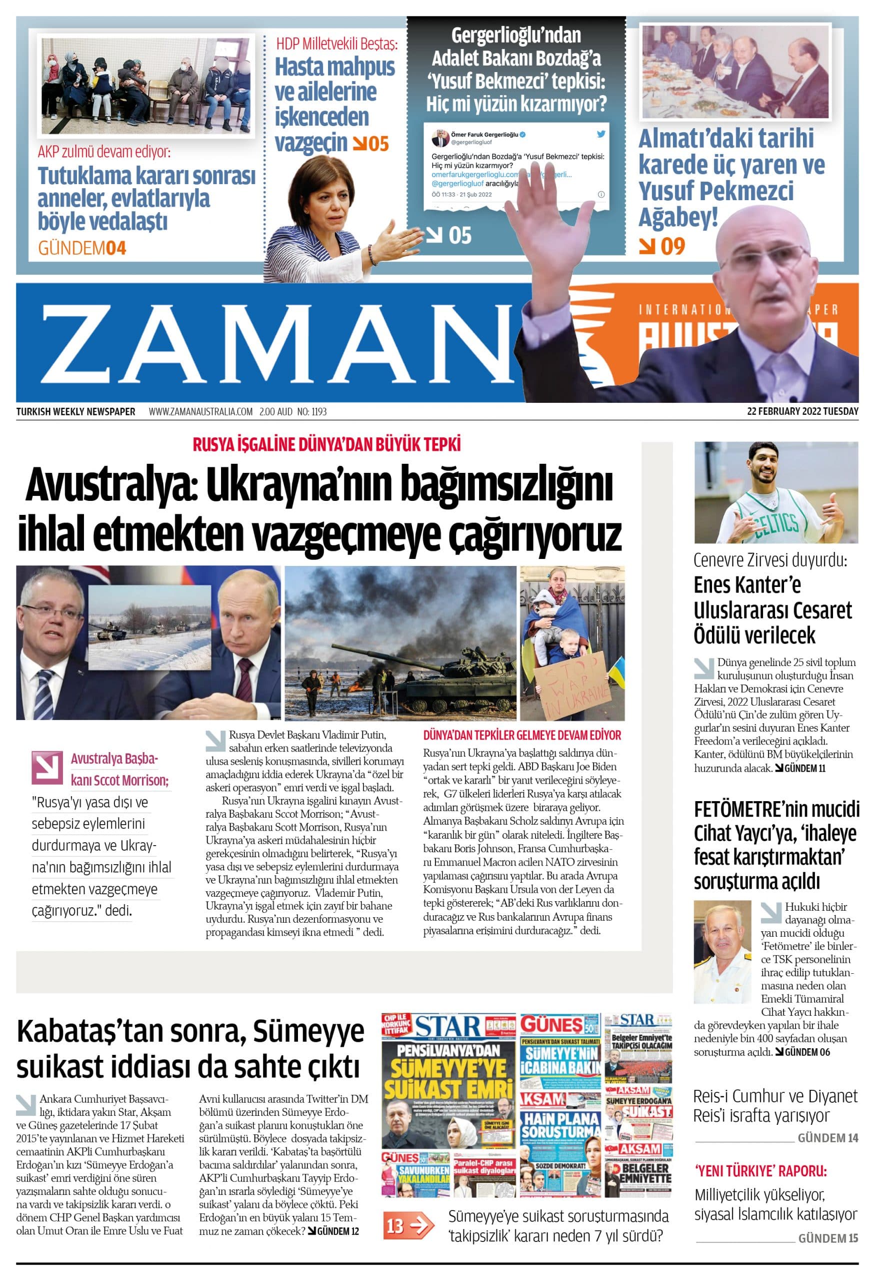 Zaman Avustralya Sayı 72 kapağı