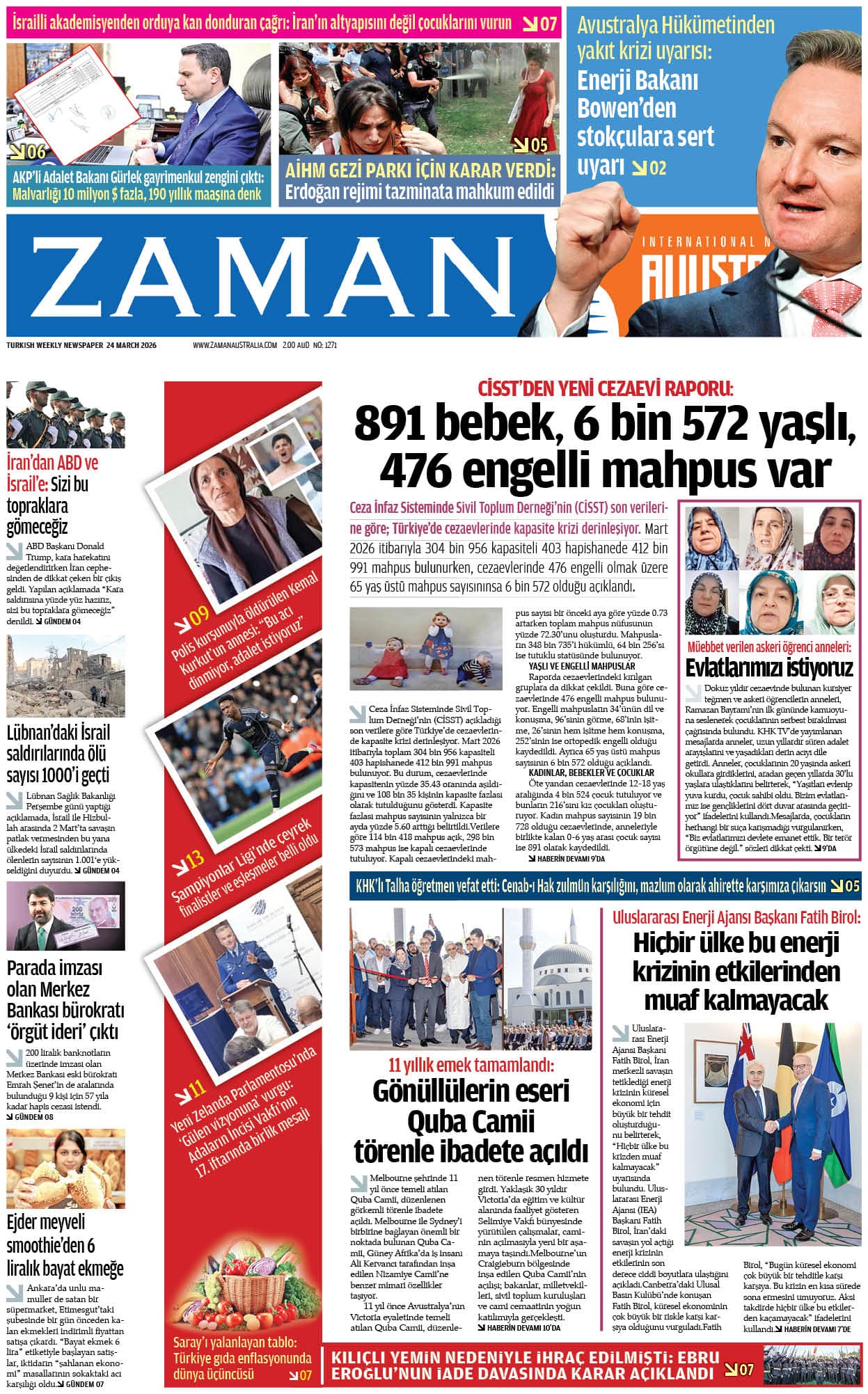 Zaman Avustralya Sayı 84 kapağı