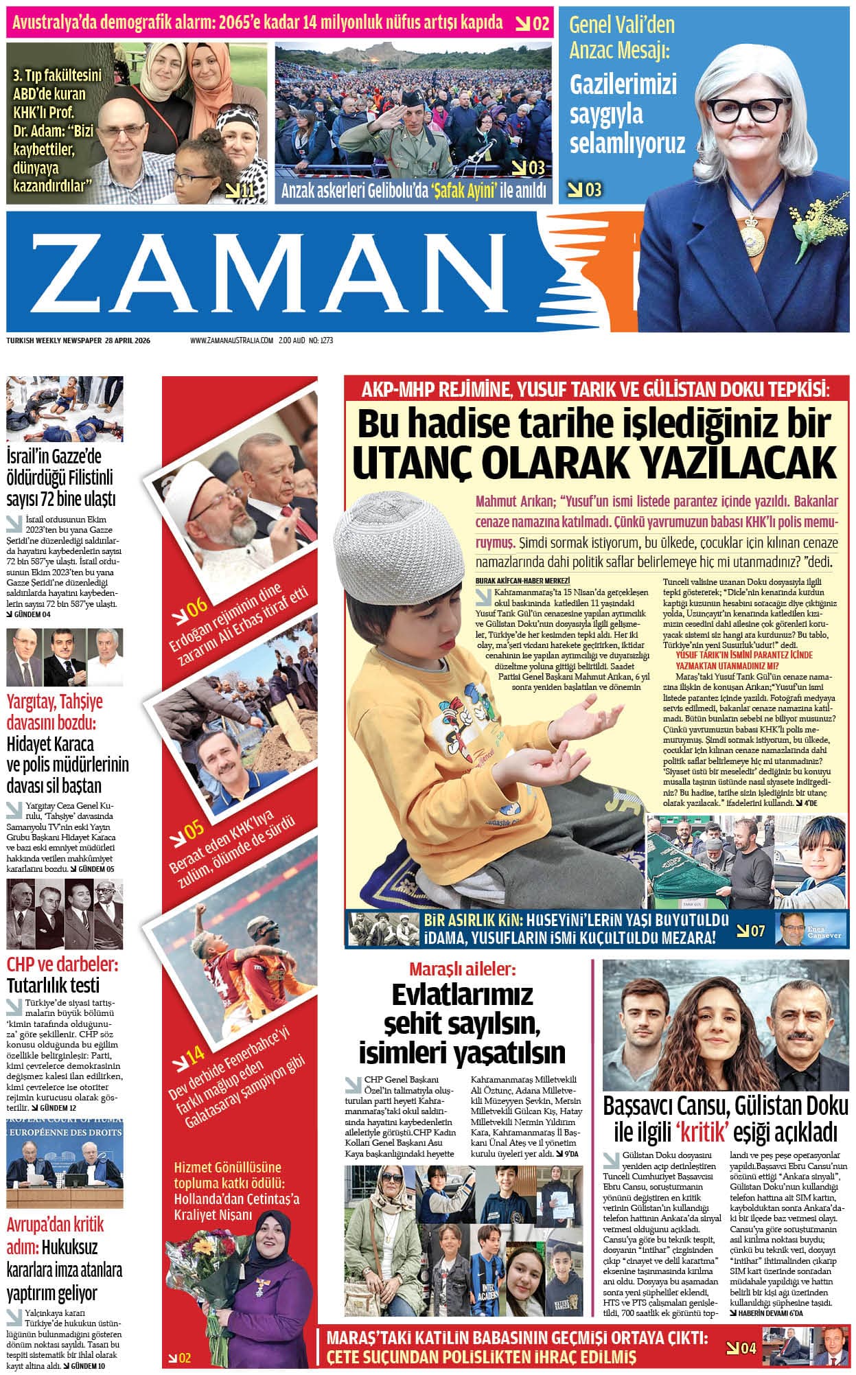 Zaman Avustralya Sayı 86 kapağı
