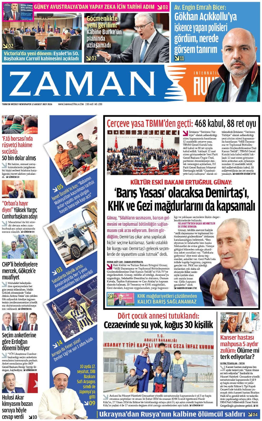 Zaman Avustralya Sayı 92 kapağı