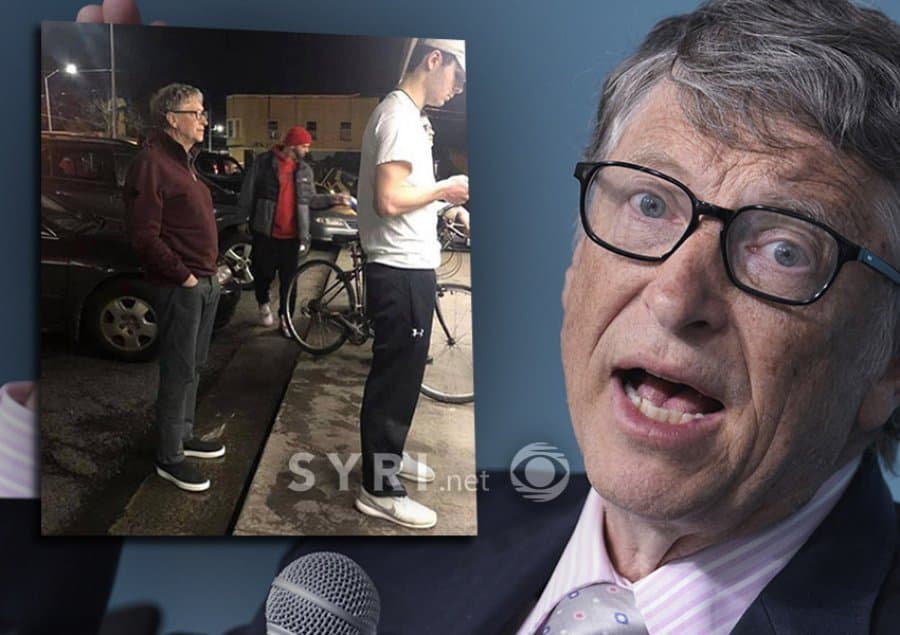 Milyarder Bill Gates, hamburger kuyruğunda görüldü