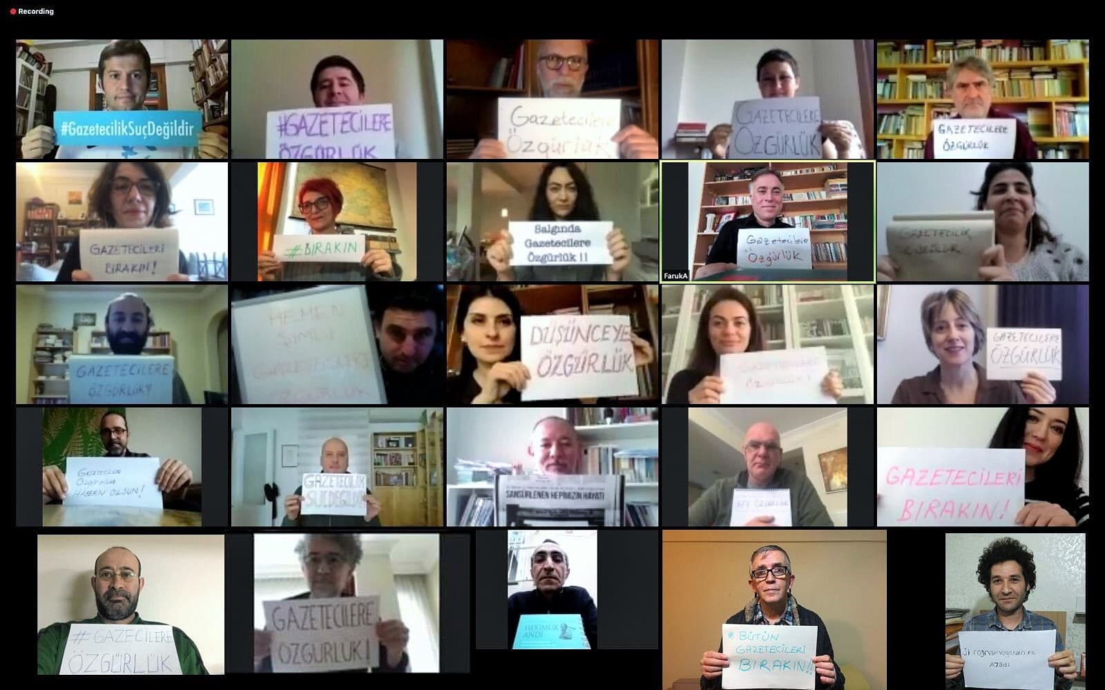 Gazetecilerden meslektaşlarına destek: Evde kalsak da sessiz kalmayacağız