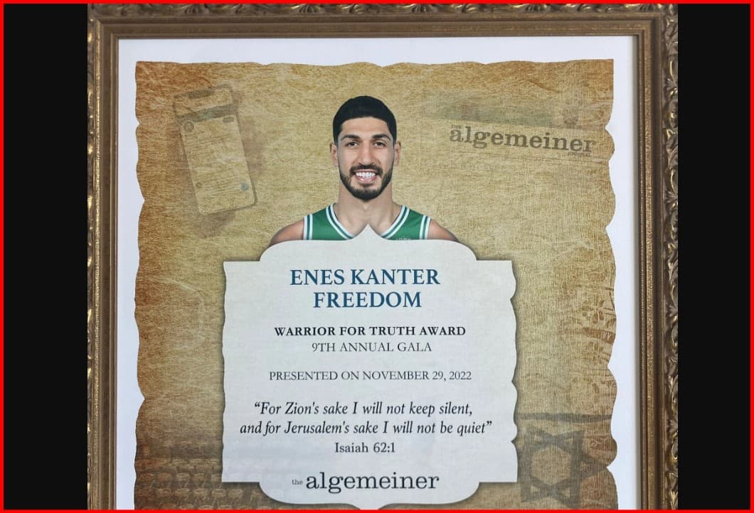 Türk Büyükelçiliği’nin engellemeye rağmen: “Gerçeğin Savaşçısı” ödülü Enes Kanter Freedom’a