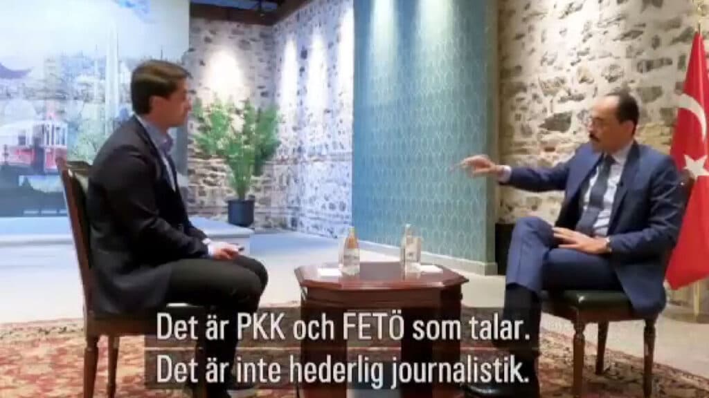 İsveçli gazeteci uyuşturucu ve mafya liderlerini sordu: Saray’ın Danışmanı Kalın yayını terk etti