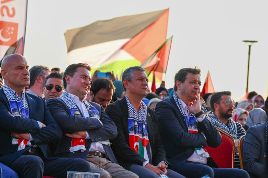 Saadet Partisi Gazze mitingi düzenledi, muhalefet partileri de katıldı