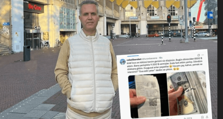 KHK’lı Turan öğretmen, fazla verilen 4.000$ döviz ofisine teslim etti: Dua edin yeter
