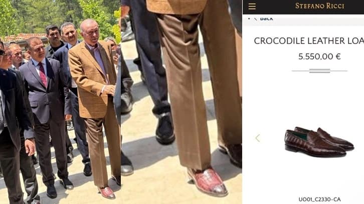 Erdoğan’ın timsah derili yazlık ayakkabısı 20 emeklinin maaşına bedel