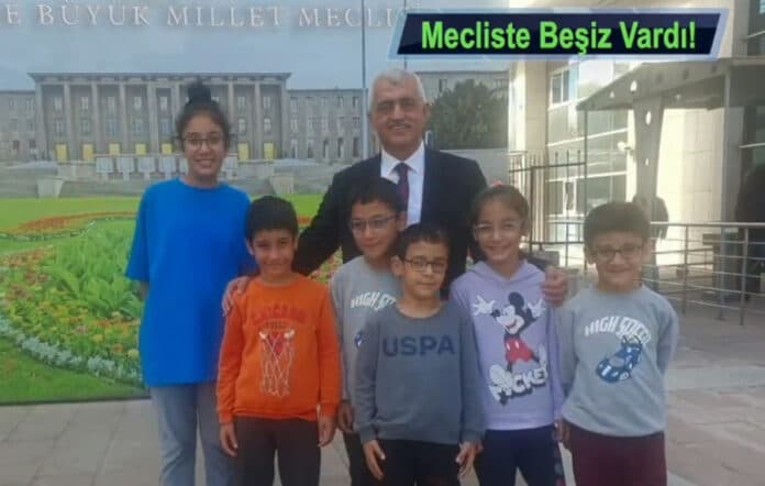 HEDEP Milletvekili Gergerlioğlu anne ve babasını cezaevinde ziyaret eden beşizleri Meclis’te misafir etti