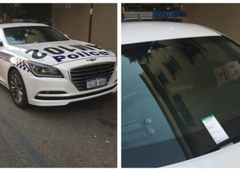 Perth’te, polis otosuna park cezası yazıldı