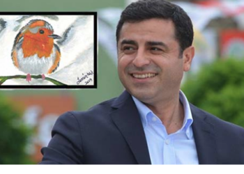 Demirtaş, cezaevinde çizdiği resmi paylaştı: Seçmene sandığa sahip çıkma çağrısında bulundu