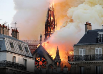 Paris’in simgesi Notre-Dame Katedrali’nde büyük yangın; en yüksek kulesi yıkıldı