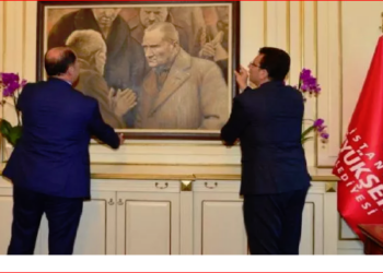 Mazbatasını aldı:  Kayyım Valinin indirttiği tabloyu elleriyle astı