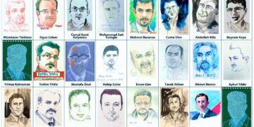 Alman ressamlar, Türkiye de zindandaki tutsak gazetecileri unutmadı