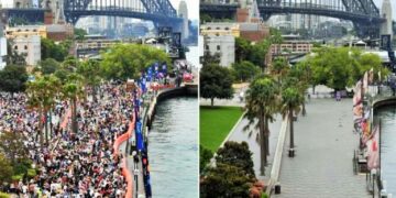 Sydney’deki havai fişek gösterisini sadece sağlık görevlileri izledi