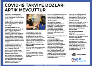 Hükümetin açıklamaması devam ediyor: COVİD-19  takviye dozları artık mevcutttur