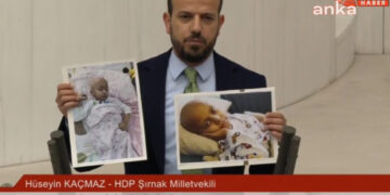 HDP Milletvekili Hüseyin Kaçmaz: Şu iki fotoğrafı size göstermek istiyorum; vicdanınıza sesleniyorum yok mu?