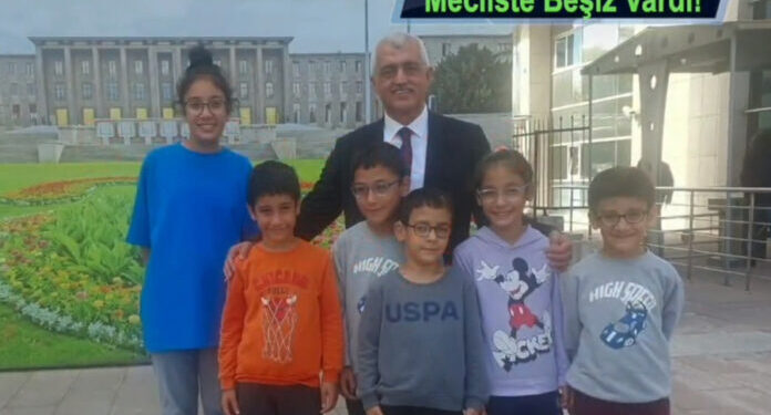 Anne ve babasını ziyaret eden beşizleri cezaevi dönüşü Gergerlioğlu TBMM’de misafir etti