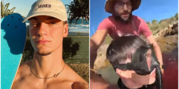 Köpek balığının videosunu çekerken bacağından oldu