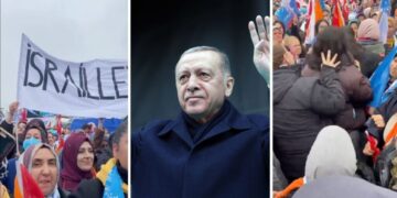 Erdoğan’ın mitinginde ‘İsrail ile ticareti kes’ pankartları açıldı: Çok sayıda gözaltı var