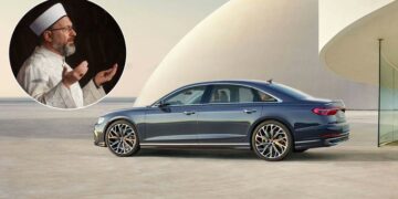 Ali Erbaş’ın yurt dışında da lüks makam aracı: Mekke’deki Din Hizmetleri Ataşeliği’nde muhafaza ediliyor.