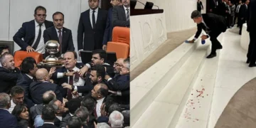 AKP’liler Meclis’te terör estirdi: DEM Partili Koçyiğit, aldığı darbeyle kaşı yarıldı
