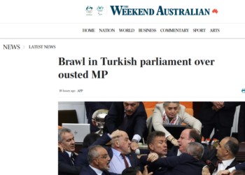 TBMM’de kan döken AKP’li Alpay Özalan, Avustralya ve dünya basınında