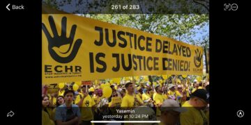 Strazburg’da tarihi buluşma için yürüyen binler AHİM’e seslendi: Geciken adalet, adalet değildir!