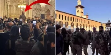 HTŞ lideri Colani, silahlı grupla Emevi Camii’nde namaz kıldı