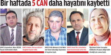 Erdoğan rejiminin soykırımı sürüyor:Bir haftada 5 CAN daha hayatını kaybett