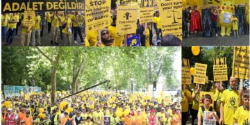 Strazburg sokaklarında Türkiye’deki zulüm ve baskılar yankılandı:Binlerce aktivist eyleme katıldı